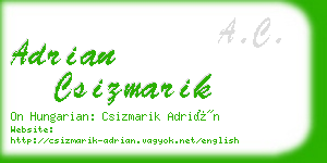 adrian csizmarik business card